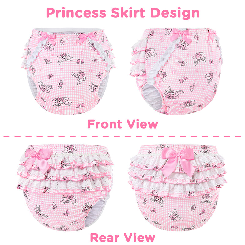 Bunnies & Bows Usagi Pattern Ruffle Adult Diaper Cover