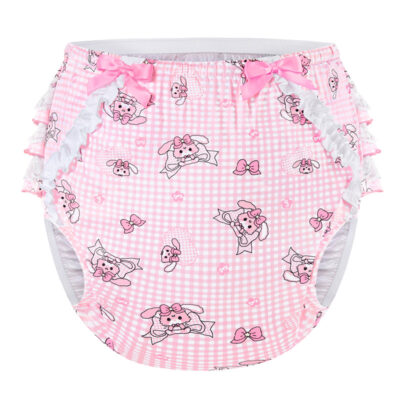 Bunnies & Bows Usagi Pattern Ruffle Adult Diaper Cover