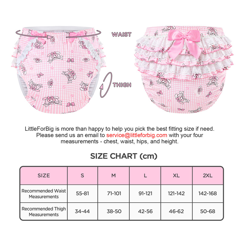 Bunnies & Bows Usagi Pattern Ruffle Adult Diaper Cover