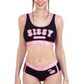SissyUniversity Bralette Set Black