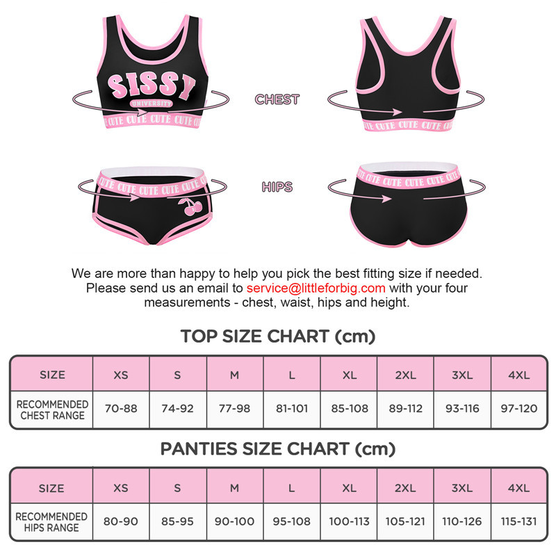 SissyUniversity Bralette Set Black