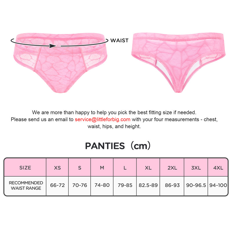 Pink Mesh Tucking Gaff Brazilian Cheeky Panties