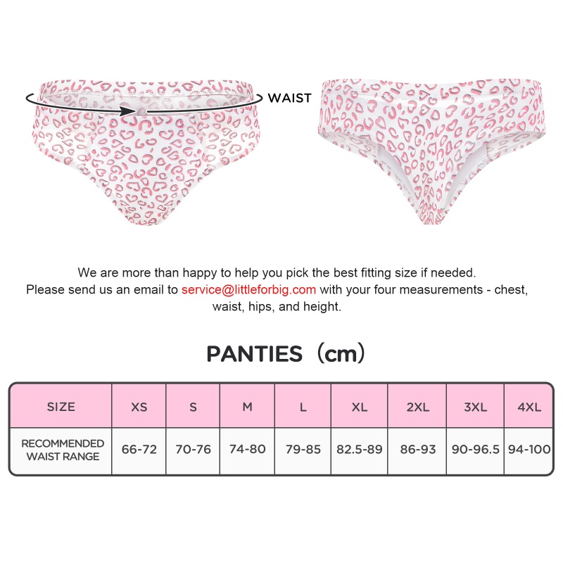 Hearts Print Pattern Mesh Tucking Gaff Brazilian Cheeky Panties