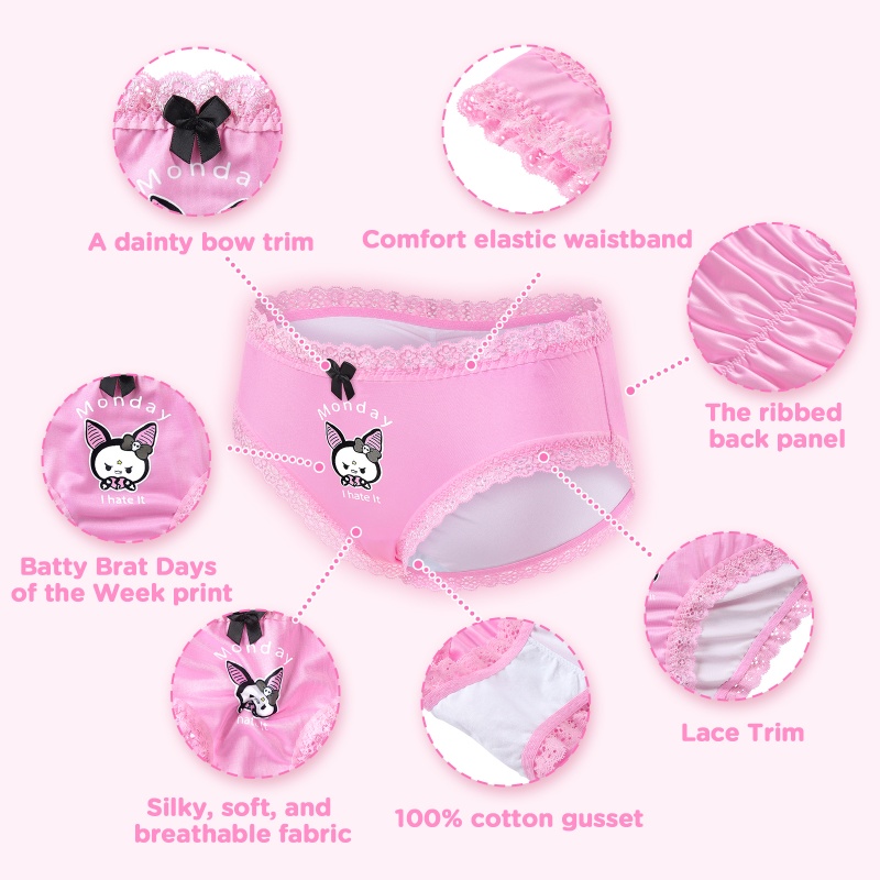 Batty Brat Days of the Week Panties Set