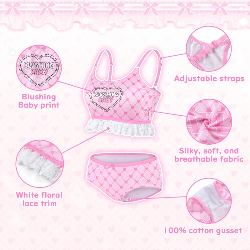 Blushing Baby Strap Bralette Set