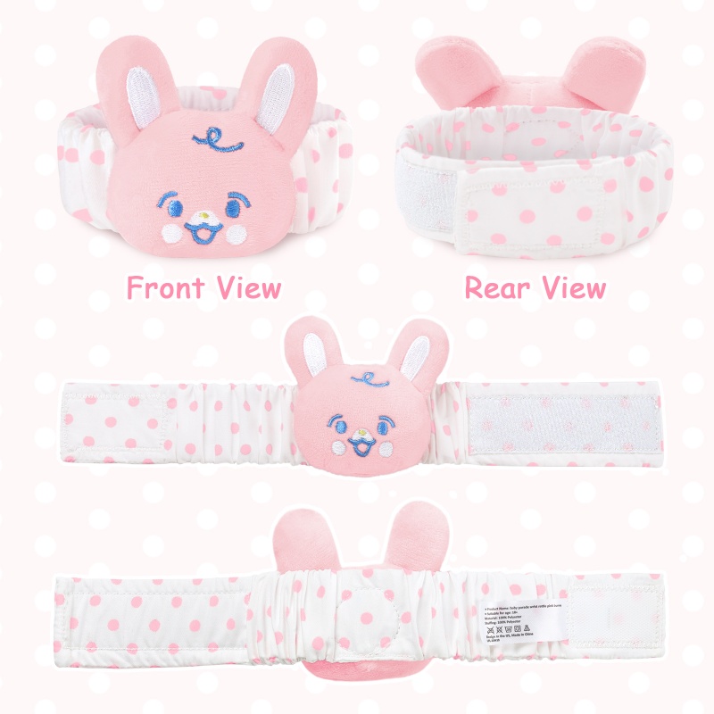 Baby Parade Wrist Rattles Pink Bunny 2-Pack