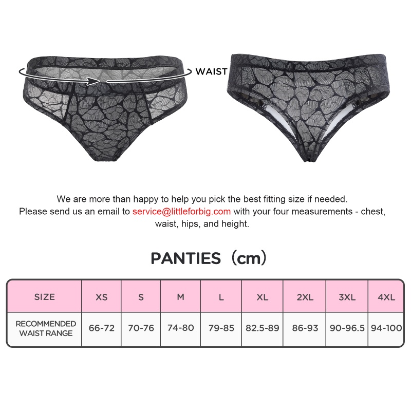 Black Mesh Tucking Gaff Brazilian Cheeky Panties