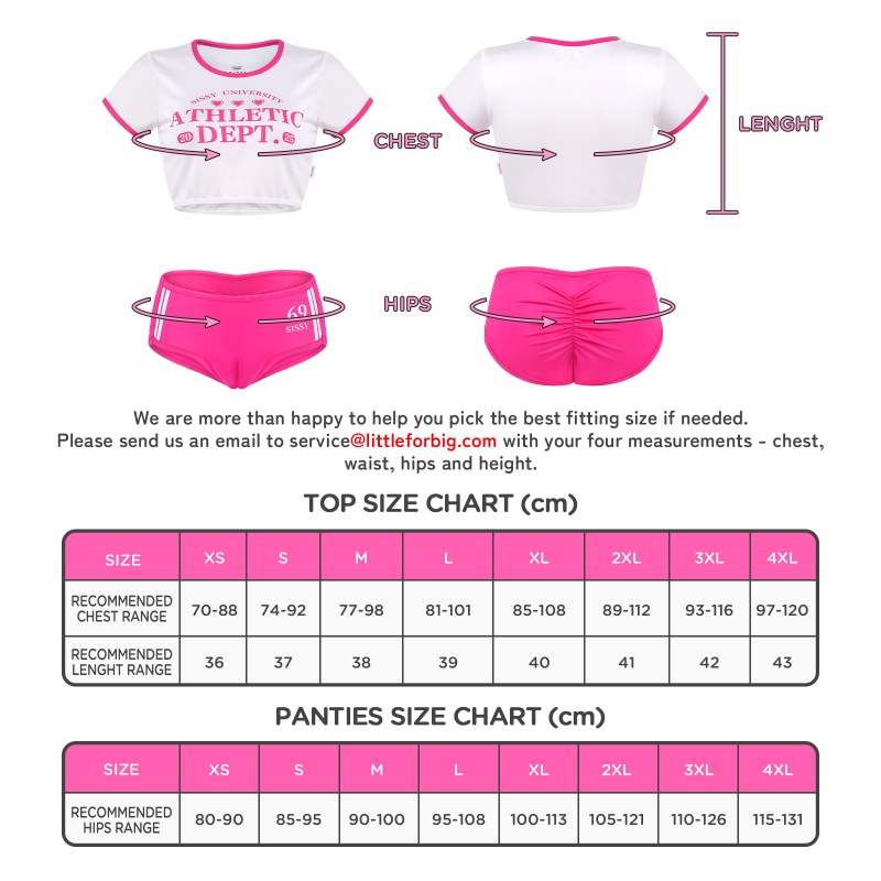 SissyUniversity Varsity Gym Camel Toe Tucking Gaff Shorts Set