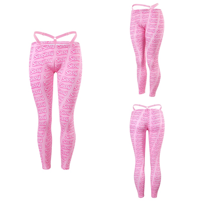 Y2K Thong Strap SissyUniversity Camel Toe Pad Tucking Gaff Yoga Pants Leggings