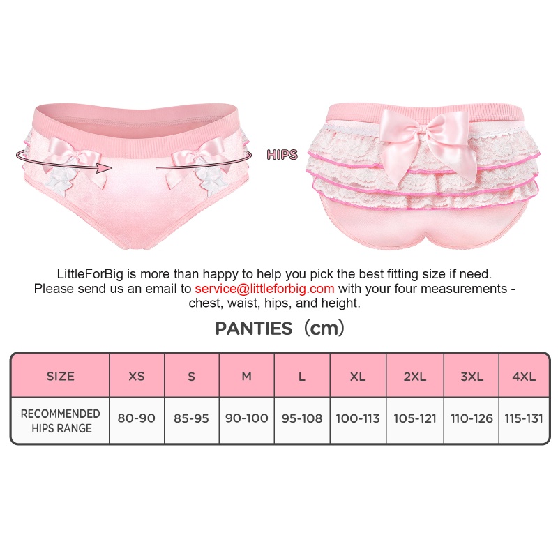 Pretty Ruffled Lace Bow Satin Panties
