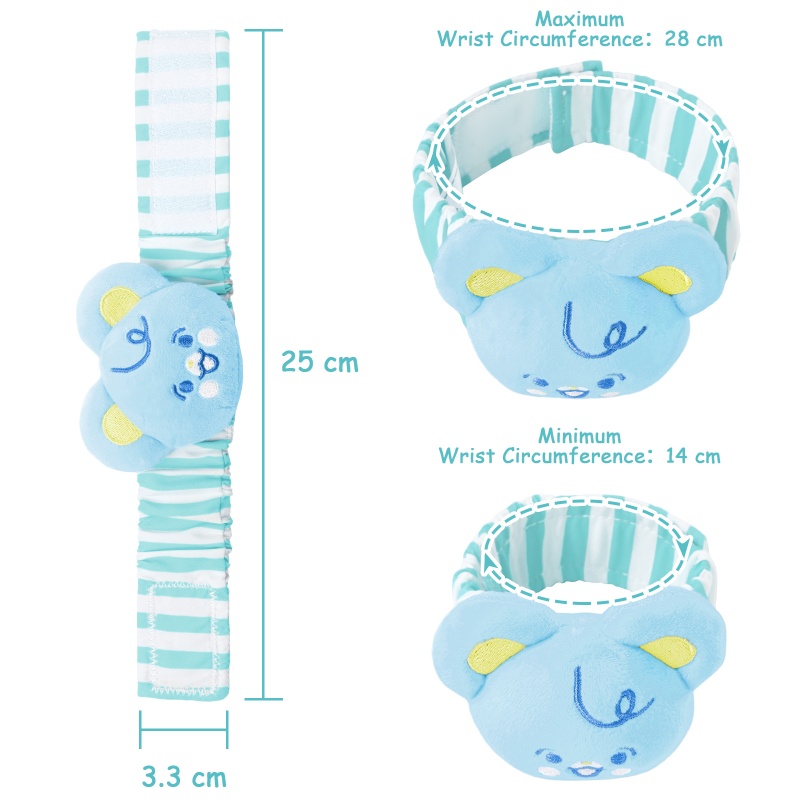Baby Parade Wrist Rattles Blue Bear 2-Pack