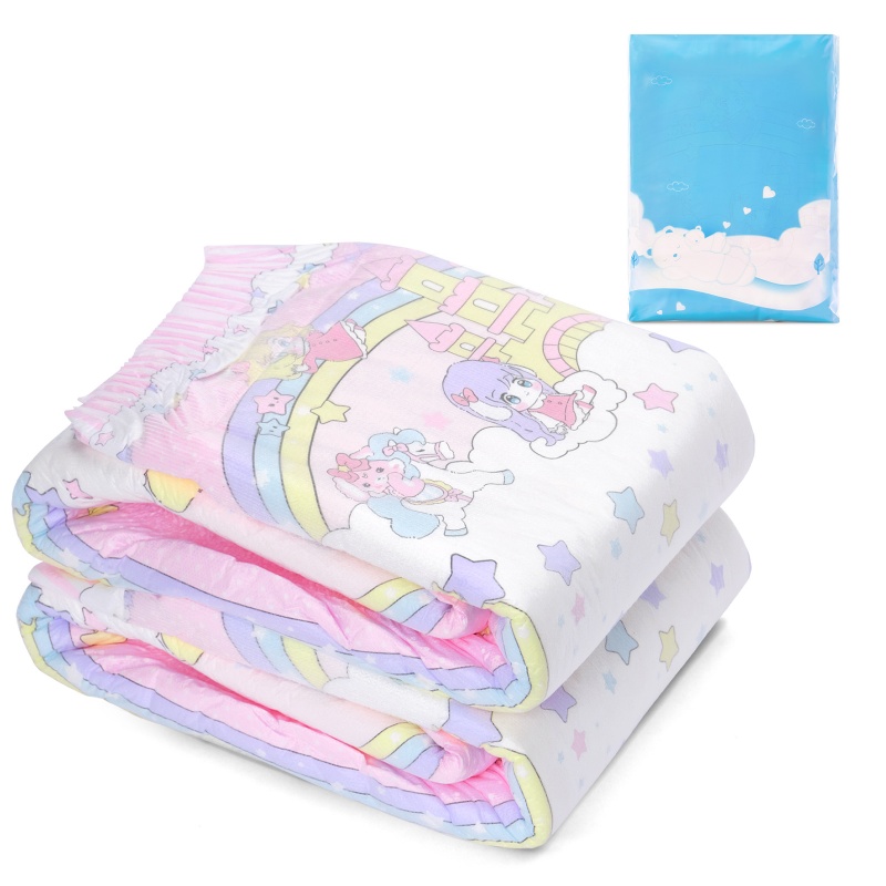 Fairy Littles in Dreamland Ultra Absorbent Cloth Back Adult Diapers 2 Pieces Sample Pack(M)/(L)/(XL)