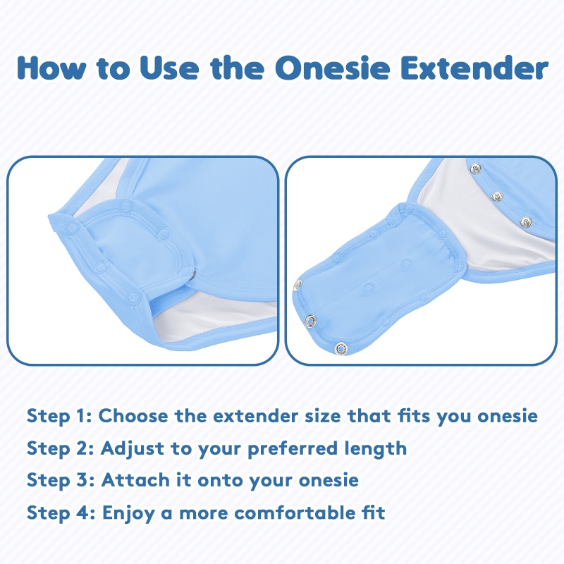 Onesie Extender Blue 3-Pack