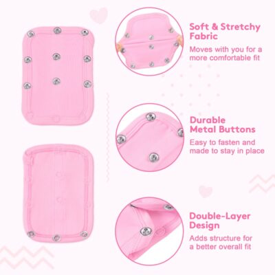 Onesie Extender Pink 3-Pack
