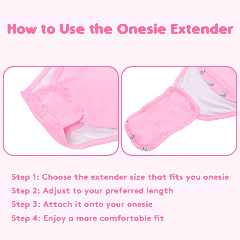 Onesie Extender Pink 3-Pack