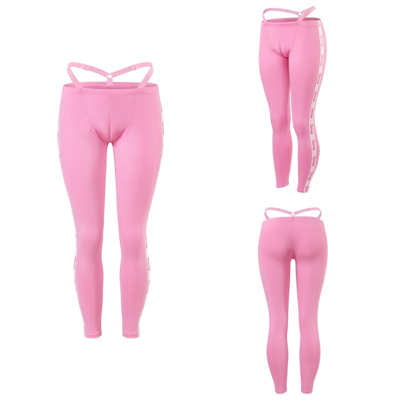 Y2K Thong Strap SissyUniversity Camel Toe Pad Tucking Gaff Yoga Pants Leggings Athletic Stripe