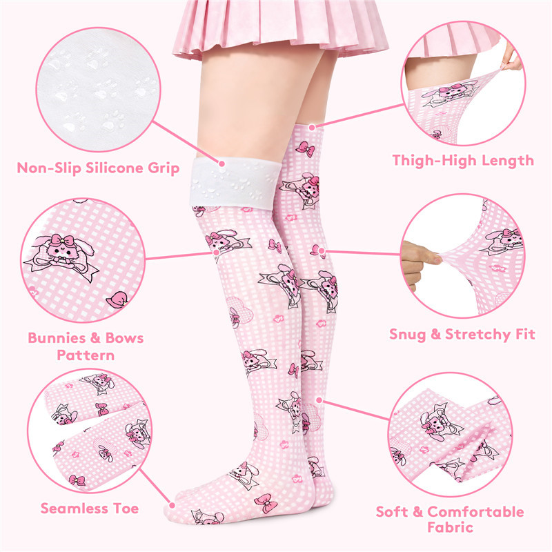 Bunnies & Bows Usagi Over the Knee Silk Stockings
