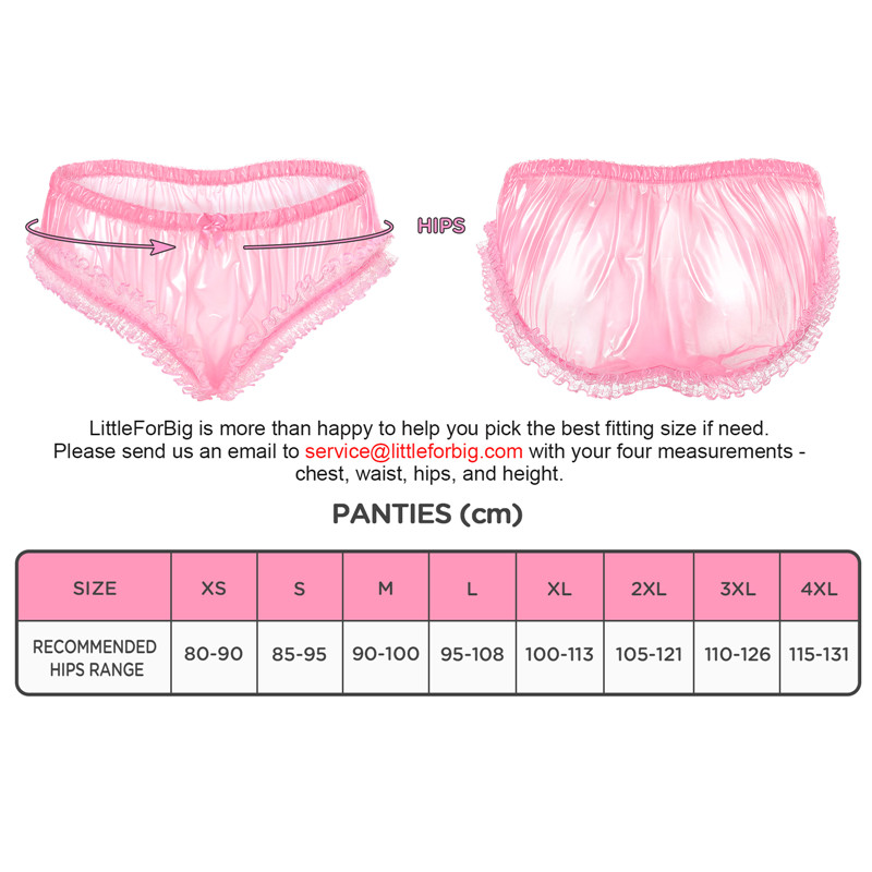 Dolly Pink Plastic Ruffle Panties