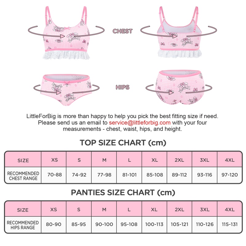 Bunnies & Bows Usagi Bralette Set with Lacy Trim