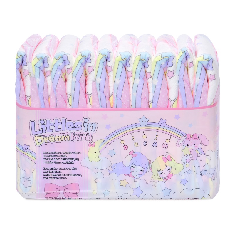 Fairy Littles in Dreamland Ultra Absorbent Cloth Back Adult Diapers 10 Pieces Pack (M)/(L)/(XL)