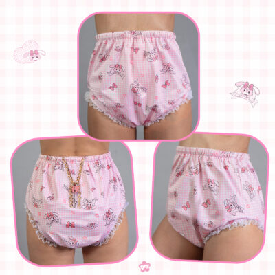 Bunnies & Bows Usagi Pattern Lockable Waistband Pull-On Diaper Cover