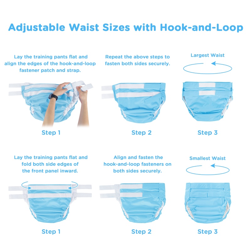 Hook-and-Loop Adult Training Pants Blue