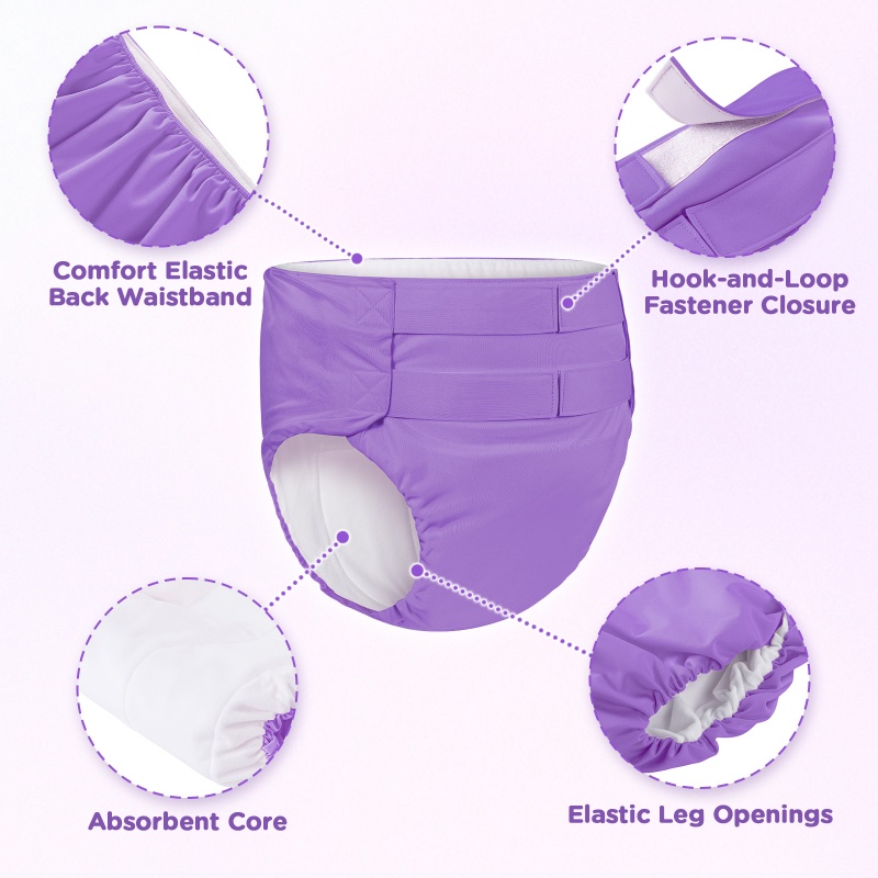 Hook-and-Loop Adult Training Pants Purple