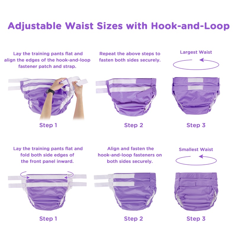 Hook-and-Loop Adult Training Pants Purple