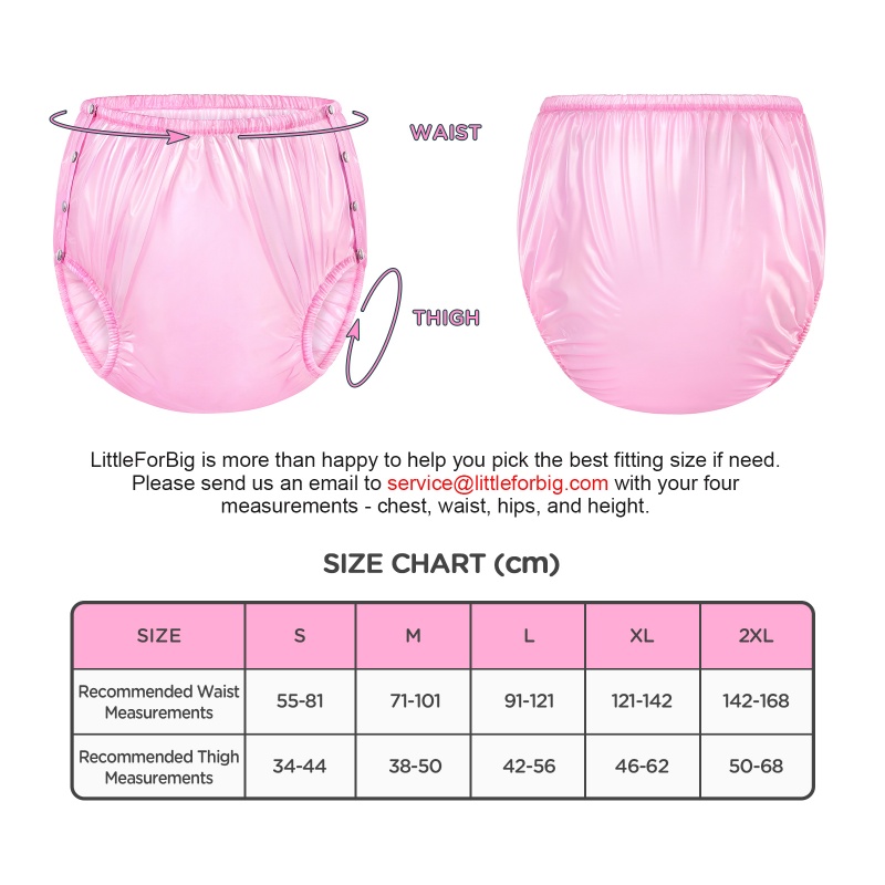 Dolly Pink Adult Plastic Pull-On Diaper Pants Cover