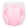 Baby Exposed Lace Frill Adult Plastic Pull-On Diaper Pants Cover