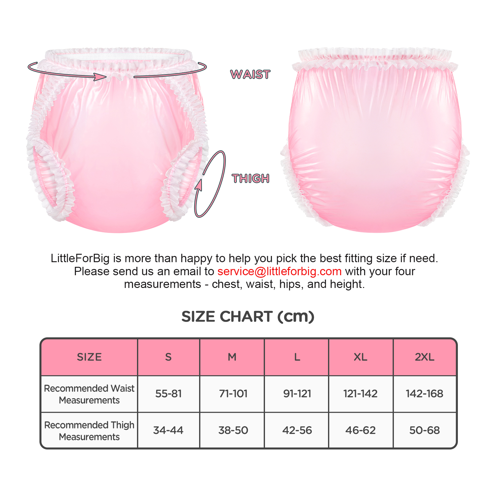 Baby Exposed Lace Frill Adult Plastic Pull-On Diaper Pants Cover