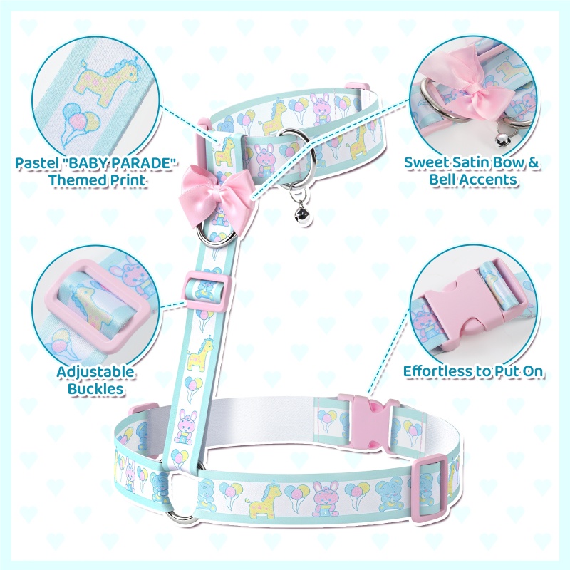 Baby Parade Furry Petplay Collared Chest Harness