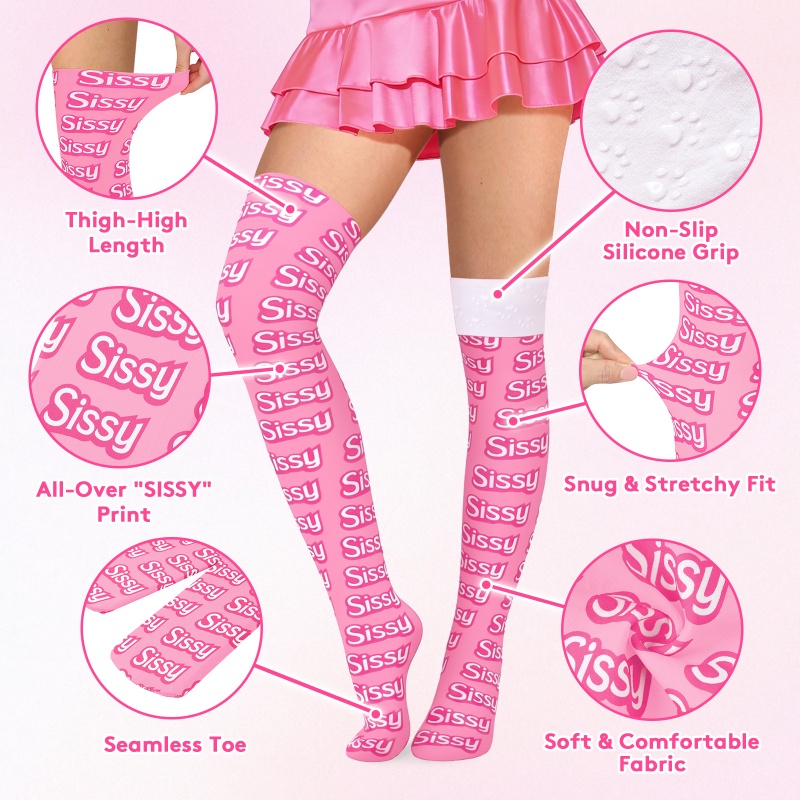 SissyUniversity Over The Knee Silk Stockings