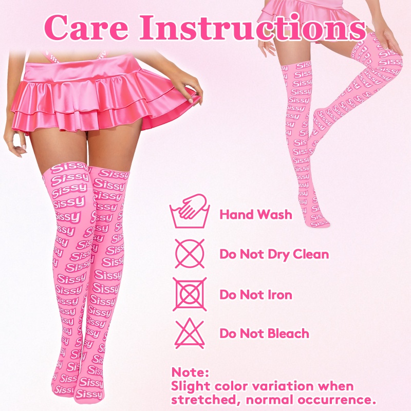 SissyUniversity Over The Knee Silk Stockings