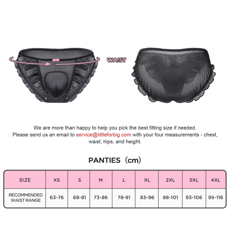 SissyUniversity Lace Frill Camel Toe Tucking Gaff Panties