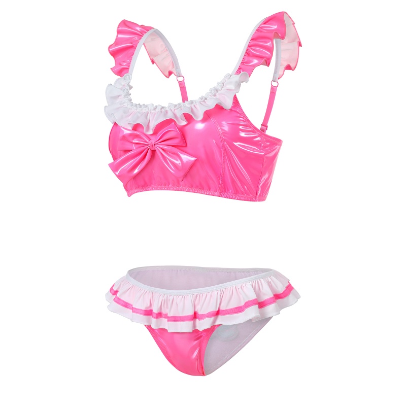 SissyUniversity Latex-like 2-Piece Doll Bralette Set