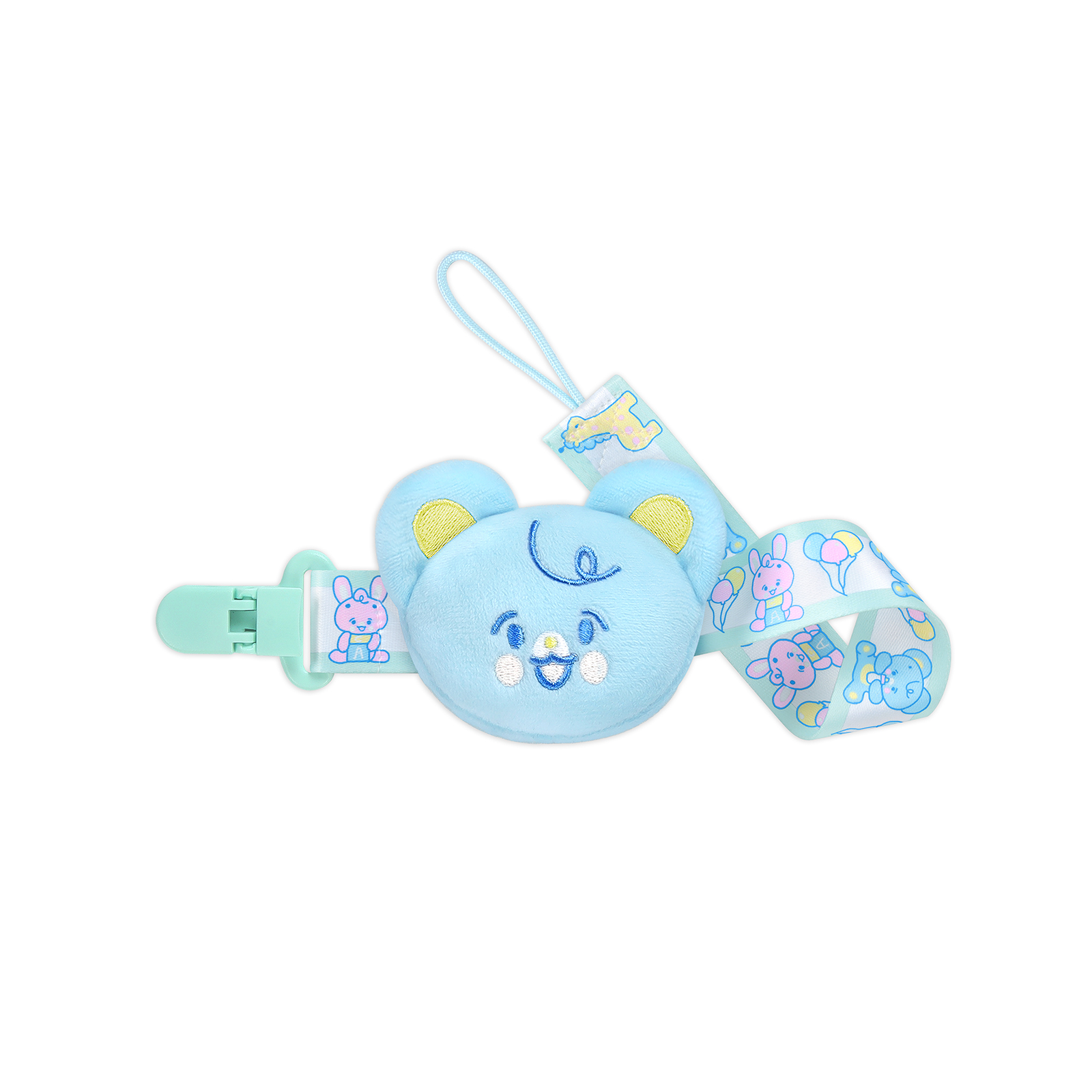 Baby Parade Stuffed Animal Pacifier Clip Blue Bear