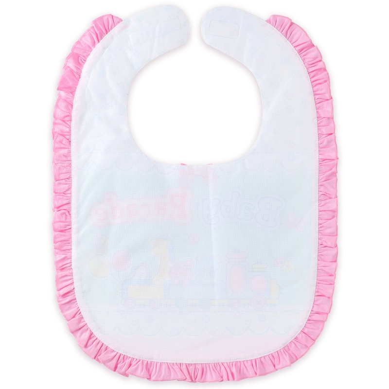 Baby Parade Big Baby Pink Ruffle Bib