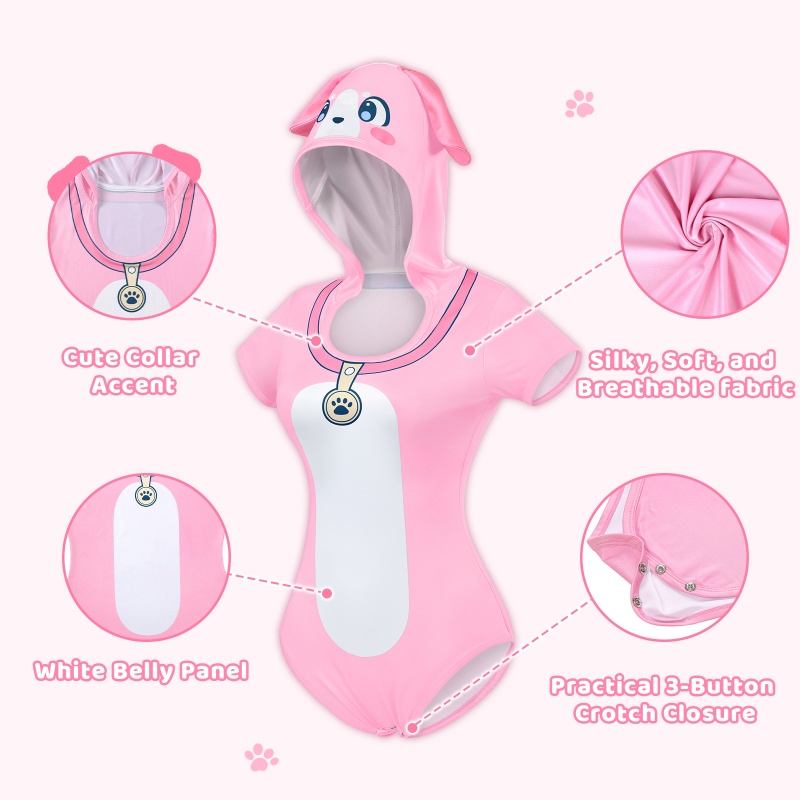 Little Furry Baby Pink Onesie
