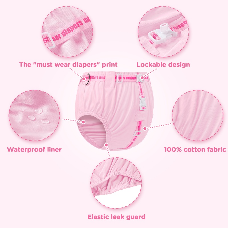 Unpotty Training Locking Chastity Diaper Cover