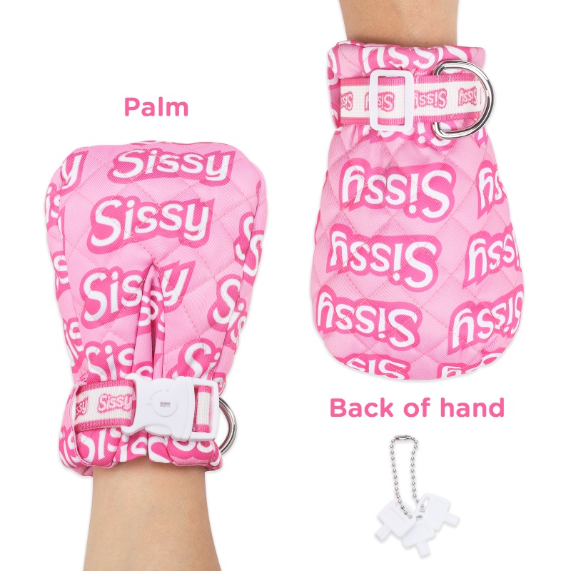 SissyUniversity Adult Baby Soft Padded Locking Mittens
