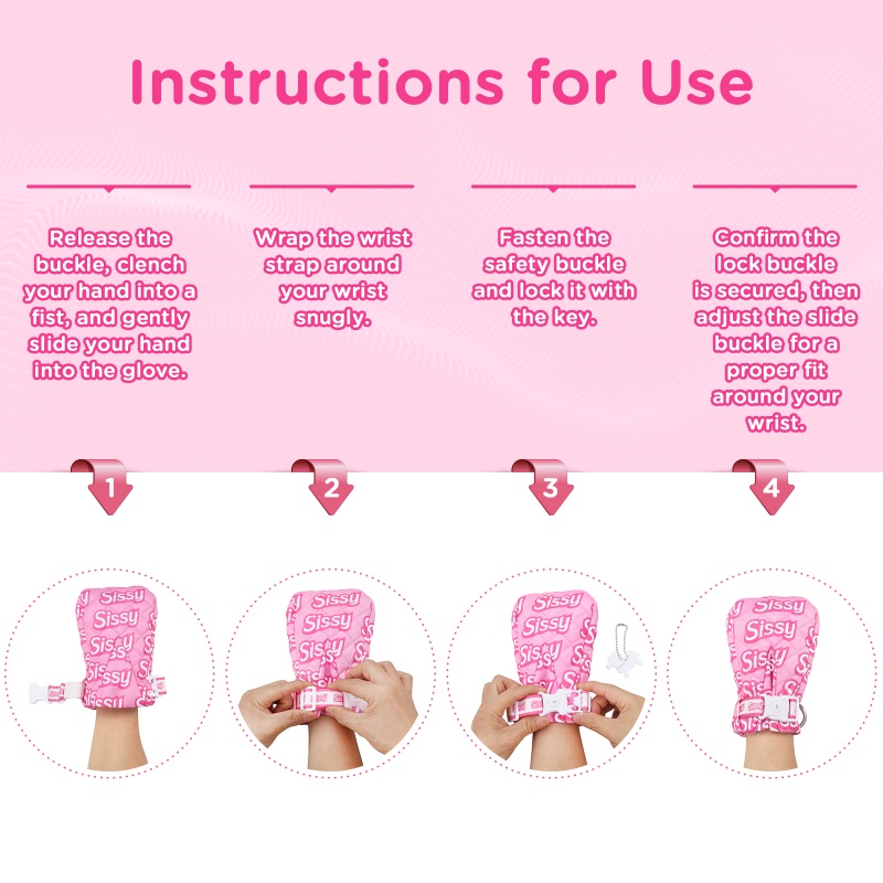 SissyUniversity Adult Baby Soft Padded Locking Mittens