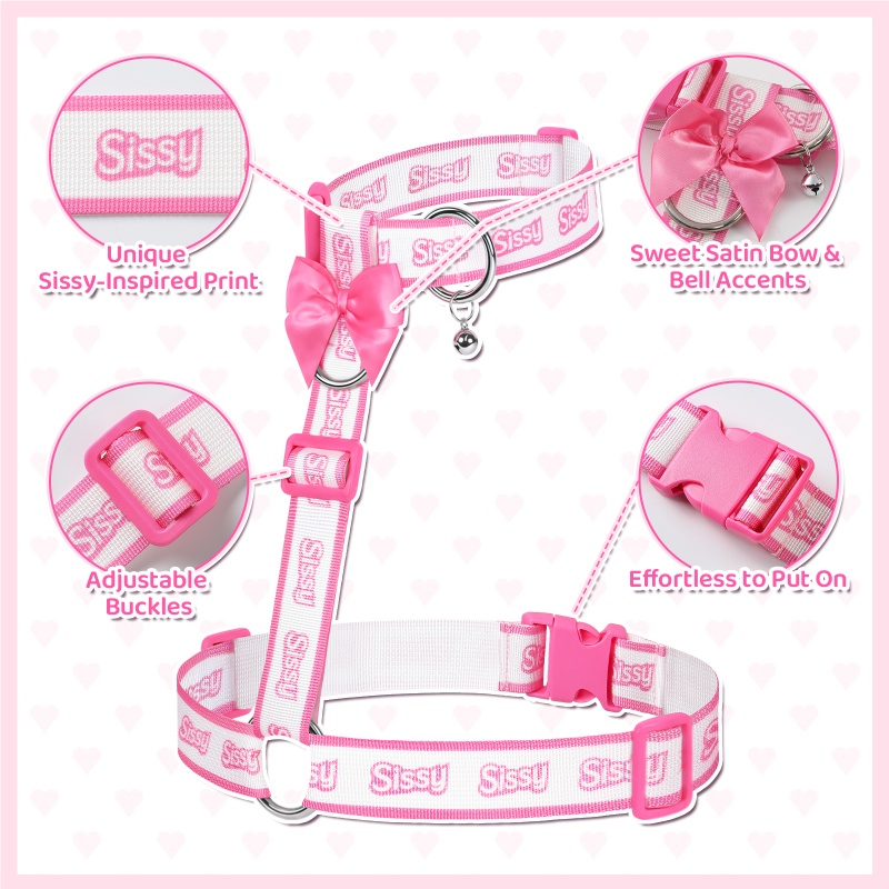 SissyUniversity Furry Petplay Collared Chest Harness