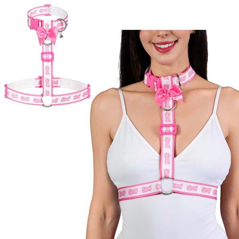 SissyUniversity Furry Petplay Collared Chest Harness