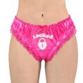 Chastity SissyUniversity Satin Lace Panties Hot Pink