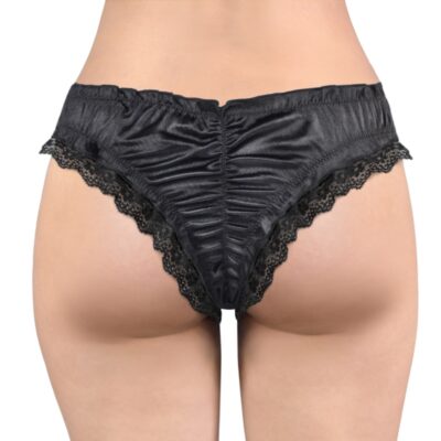 Chastity SissyUniversity Satin Lace Panties Black