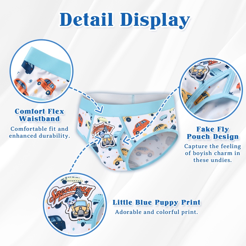 Little Blue Puppy Briefs Set
