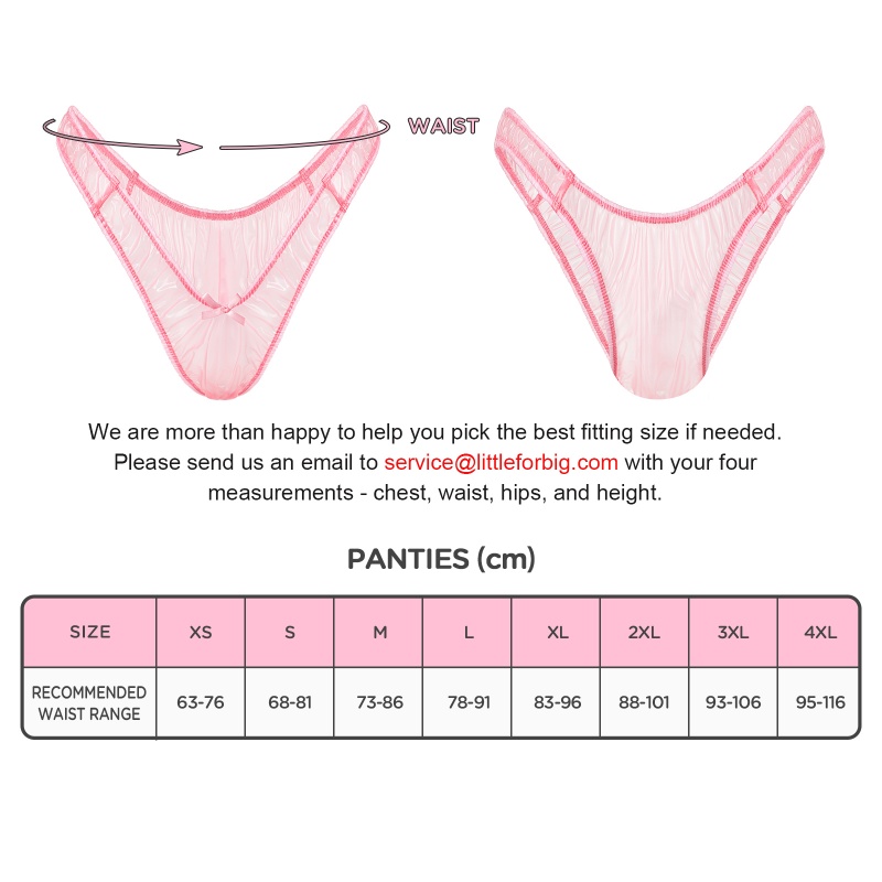 Little Secret See-through V-shape High Leg Plastic Thong Panties