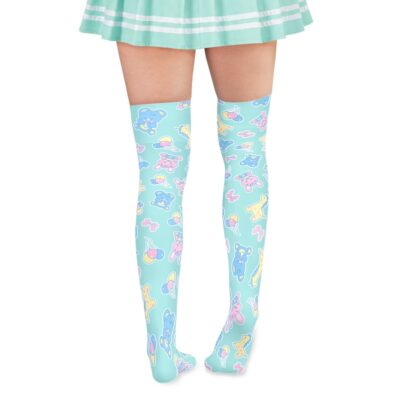 Baby Parade Over the Knee Silk Stockings with Stuffie - Green