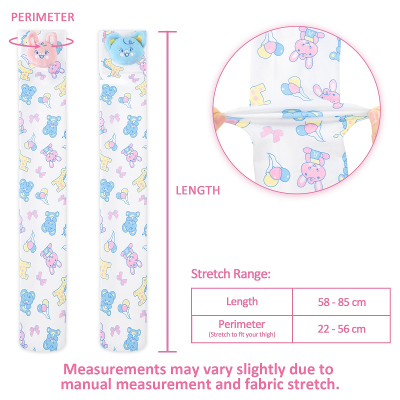 Baby Parade Over the Knee Silk Stockings with Stuffie – White